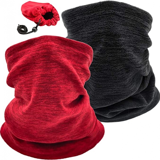 Pack of 2 Solar Fleece Winter Neck Warmer & Gaiter